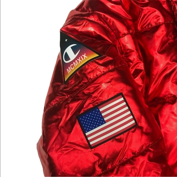 Limited Champion x NASA Metallic Puffer Jacket - Picture 7 of 8